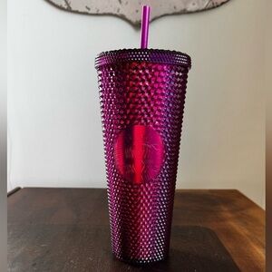 Starbucks Pink jeweled 24oz studded tumbler